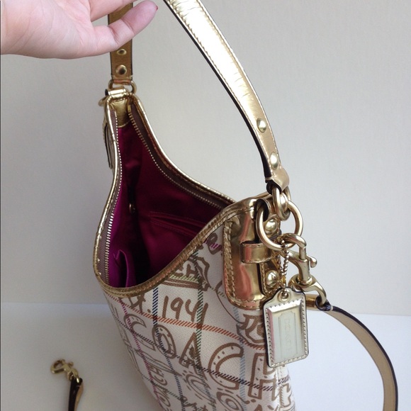 COACH Tattarsall graffiti hobo shoulder  and cross body bag - Picture 5 of 5